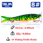 Lade das Bild in den Galerie-Viewer, Fishing Lures Lifelike Multi Jointed Swimbait for Bass Trout Slow Sinking Freshwater Topwater Crankbaits Bass Fishing Lure 27g
