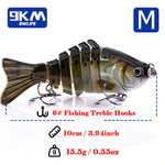 Load image into Gallery viewer, Fishing Lures for Bass Multi Jointed Lifelike Swimbait Hard Bait Freshwater Slow Sinking Trout Walleye Pike Bass Fishing Lure
