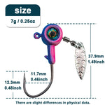 Lade das Bild in den Galerie-Viewer, Fishing Jig Head Hooks with Spinner - Underspin Crappie Fishing Jighead with Willow Blade Fishing Lure Hook Saltwater Freshwater
