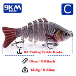 Load image into Gallery viewer, Fishing Lures for Bass Multi Jointed Lifelike Swimbait Hard Bait Freshwater Slow Sinking Trout Walleye Pike Bass Fishing Lure
