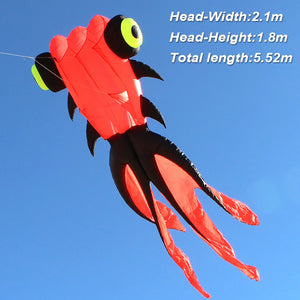9KM 5m Goldfish Kite 30D Ripstop Nylon Fabric Line Laundry Kite Pendant Soft Inflatable Large Professional Kite for Adults