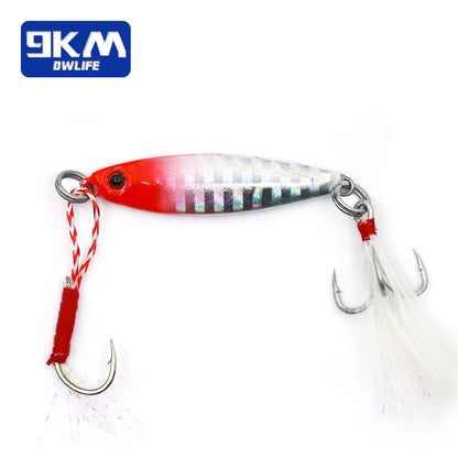 Fishing Jigs Saltwater Fishing Lures Vertical Slow Pitch Metal Jigging Spoon Assist Hooks Treble Hooks Bass Tuna Salmon Grouper