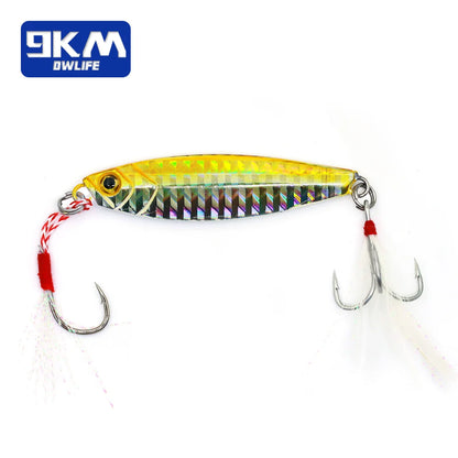 Fishing Jigs Saltwater Fishing Lures Vertical Slow Pitch Metal Jigging Spoon Assist Hooks Treble Hooks Bass Tuna Salmon Grouper