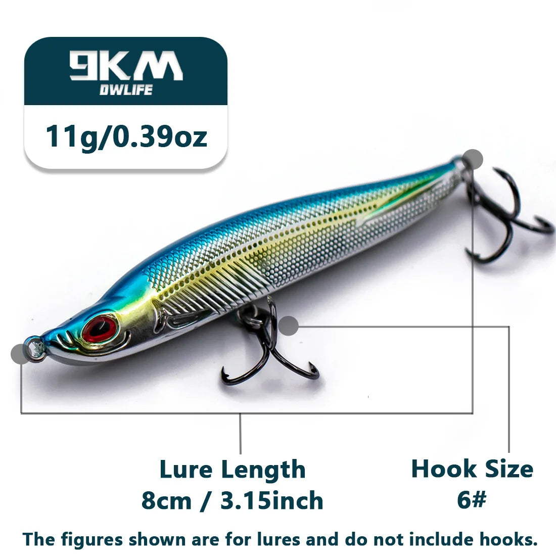 Slow Sinking Pencil Lures 11~17g Sea Fishing Lure Hard Bait for Bass Wobbler Pencil Lure Hard Bait 8~9.5cm Salmon Redfish Trout