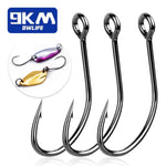 Load image into Gallery viewer, Single Hooks 50~200Pcs Fishing Spoons Blade Baits Hook
