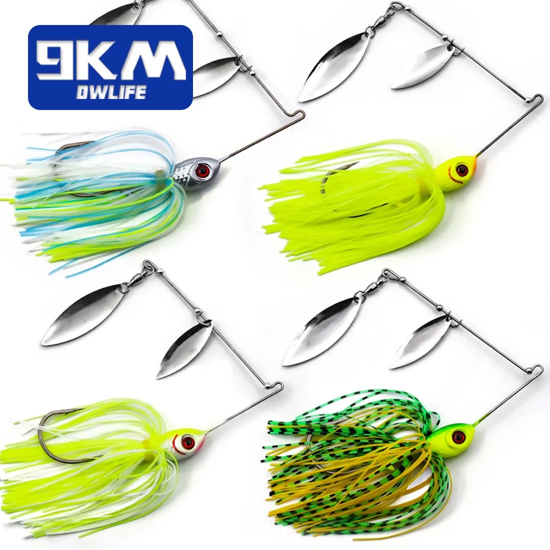 Spinner Baits Bass Fishing Lure Multicolor Swimbait Jig Lure for Bass