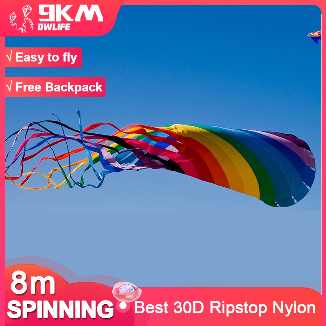  Spinning Windsock Line Laundry Shaped Kite