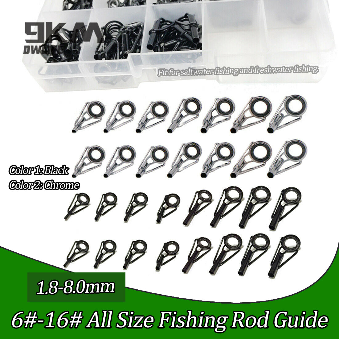 24Pcs Fishing Rod Repair Kit Fishing Rod Guide Repair Kit Rod Tip