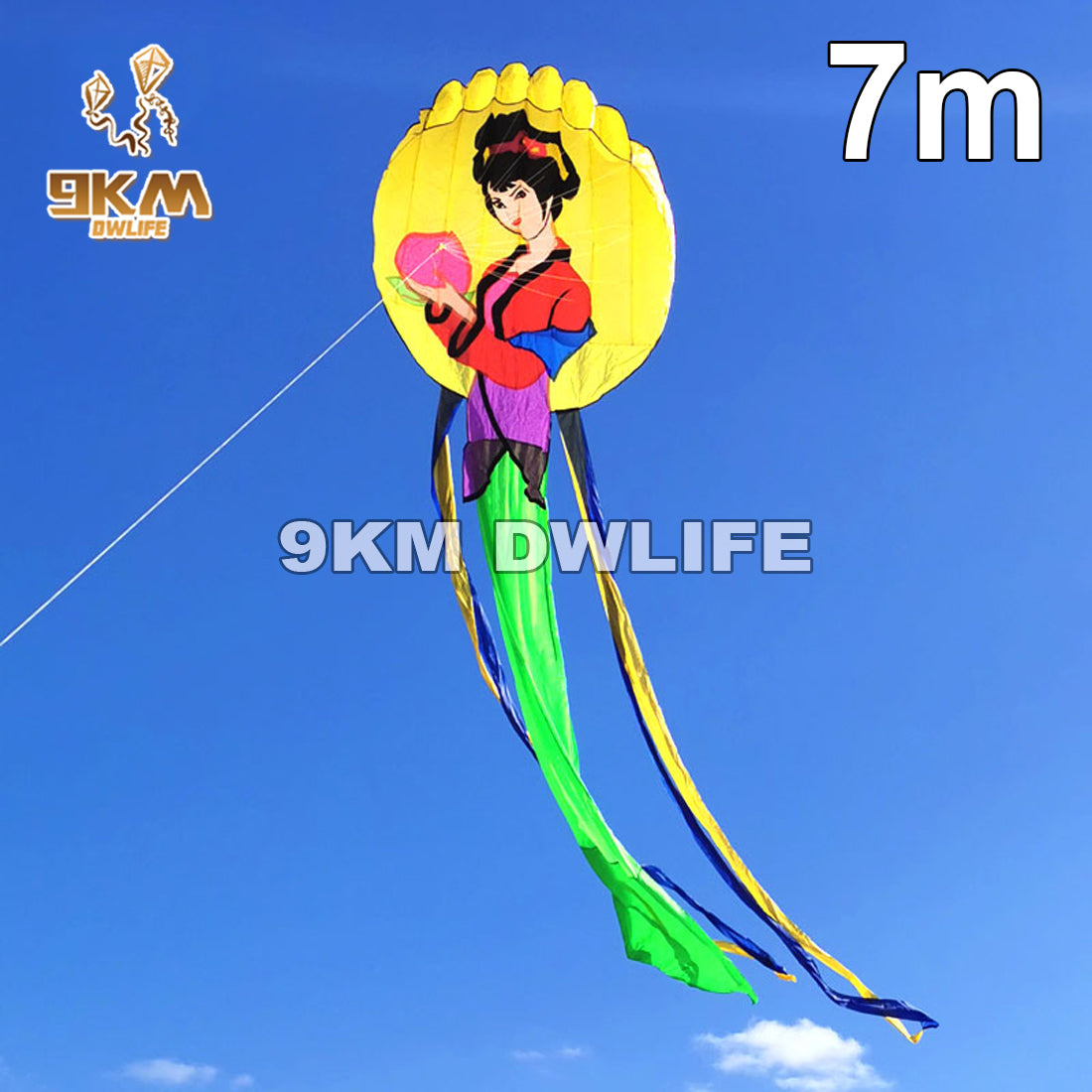 Traditional 3D 7m Soft Kite Fabulous Chang-e Flies to the Moon Single Line Kite