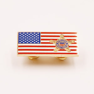 US MILITARY UNITED STATES FLAG METAL PIN BADGE