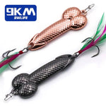 Load image into Gallery viewer, Wobble Fishing Lures Spoon Lure Hard Metal Feather Bait Treble Hooks
