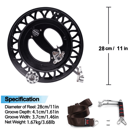 11in Kite Reel Winder With Brake Ratchet Lock