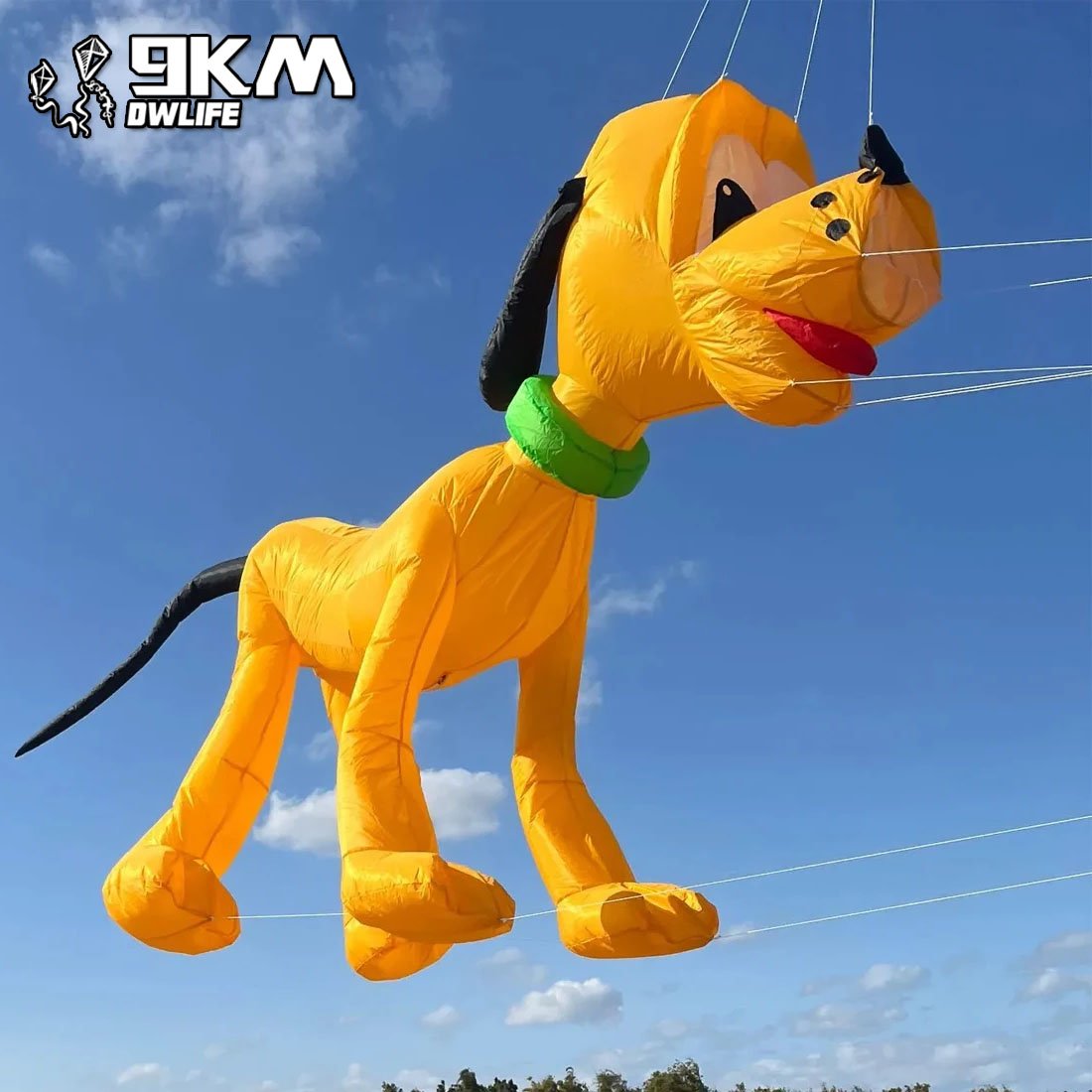 9KM 3.5m Line Laundry Dog Kite Pendant Soft Inflatable Show Kite
