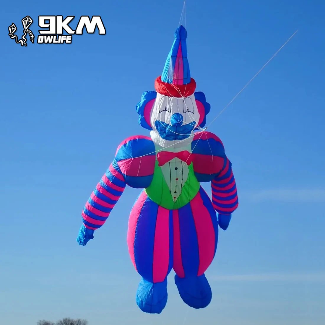 9KM 5m Clown Kite Line Laundry Kite Pendant Soft Inflatable Show Kite