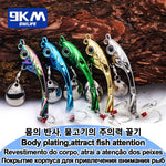 Lade das Bild in den Galerie-Viewer, Spinner Spoon Blade Swimbait Fishing Lure VIB Trolling Rotating Spoon Sinking Jig Metal Sequins Bait Treble Hook Spinner Lure
