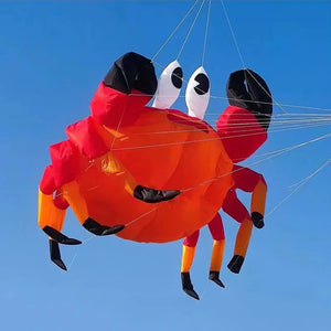 9KM 3.2m Crab Kite Line Laundry Kite Pendant Soft Inflatable Show Kite for Kite Festival 30D Ripstop Nylon with Bag