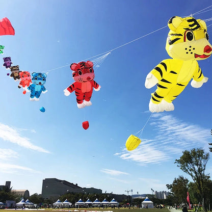 9KM 2.5m Tiger Kite Line Laundry Kite Soft Inflatable 30D Ripstop Nylon with Bag for Kite Festival (Accept wholesale)