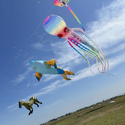 9KM Giant 40m Octopus Kite Line Laundry Pendant Soft Inflatable Show Kite for Kite Festival 30D Ripstop Nylon Fabric