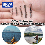 Load image into Gallery viewer, Fishing Swivels Snaps 50~200Pcs Fishing Rolling Swivel Barrel Snap lures Connector Saltwater Fishing Clip Snap Trolling Tackle
