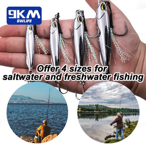 Fishing Lures Bass Saltwater Fishing Gear Trout Lures Fishing Tackle Tuna Snapper King Grouper Freshwater Metal Fishing Jigs