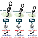 Load image into Gallery viewer, 3 Way Swivels Tackle 15~60Pcs  T-Shape Fishing Connector Glow Beads
