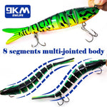 Lade das Bild in den Galerie-Viewer, Fishing Lures Lifelike Multi Jointed Swimbait for Bass Trout Slow Sinking Freshwater Topwater Crankbaits Bass Fishing Lure 27g
