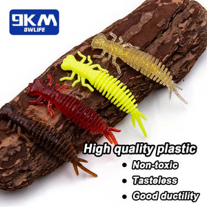 10Pcs Dragonfly Larva Lures 3g Soft Silicone Lures Cicada Larva Soft Lure Freshwater Lifelike Larva Worm Bait Bass Trout Crappie
