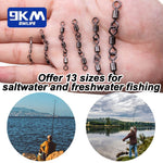 Load image into Gallery viewer, Three Joint Rolling Swivels Fishing Accessories 15~60Pcs Fishing Barrel Swivel Tackle Bass Saltwater Fishing Line Connector Clip
