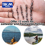 Lade das Bild in den Galerie-Viewer, Three Joint Rolling Swivels Fishing Accessories 15~60Pcs Fishing Barrel Swivel Tackle Bass Saltwater Fishing Line Connector Clip
