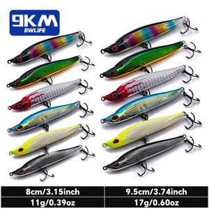 Slow Sinking Pencil Lures 11~17g Sea Fishing Lure Hard Bait for Bass