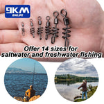 Lade das Bild in den Galerie-Viewer, Barrel Swivels Fishing Snap 25~100Pcs Rolling Swivels Carp Cork Screw Swivels Stainless Steel Saltwater Fishing Lure Connector
