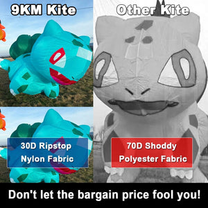 9KM 3.5m Seed Kite Line Laundry Kite Soft Inflatable Show Kite Pendant 30D Ripstop Nylon with Bag for Kite Festival