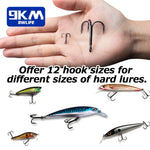 Load image into Gallery viewer, 9KM Fishing Treble Hooks High Carbon Steel Brabed Sharp Triple Hook
