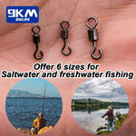 Lade das Bild in den Galerie-Viewer, Fishing Swivels 50~200Pcs Open Eye Rolling Swivel Quick Change Leader Line Connector Stainless Steel Swivels Freshwater Tackle
