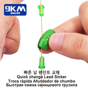 9KM Lead Fishing Weights Sinkers for Fishing Olive Shape Egg Sinkers
