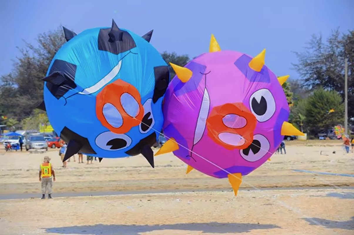 9KM 2.5m Pig Ball Kite Line Laundry Kite Soft Inflatable Show Kite Pendant 30D Ripstop Nylon with Bag for Kite Festival