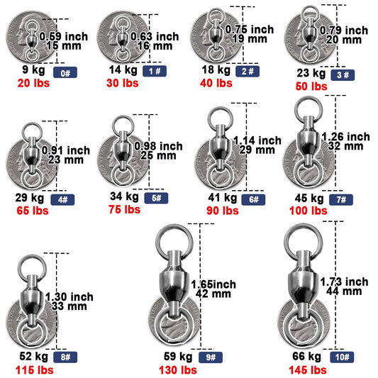 Fishing Swivels with Split Rings