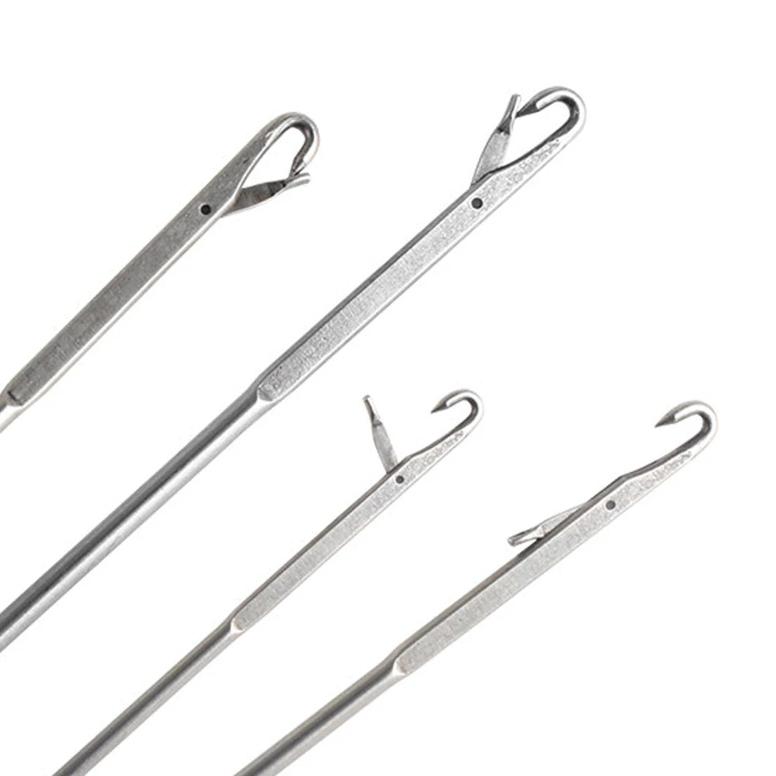 9KM 5Pcs Bait Needles Carp Fishing Accessories Reverse Latch Needle Rigging Needle Fishing Assist Cord Ring Splicing
