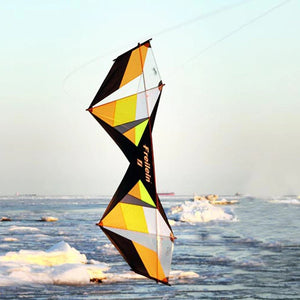 Freilein 4 Line Stunt Kite 2.4m Beginner Acrobatic Beach Sports Kite 4 x 30m x 90lb Flying Lines + 33cm Control Handle + Bag
