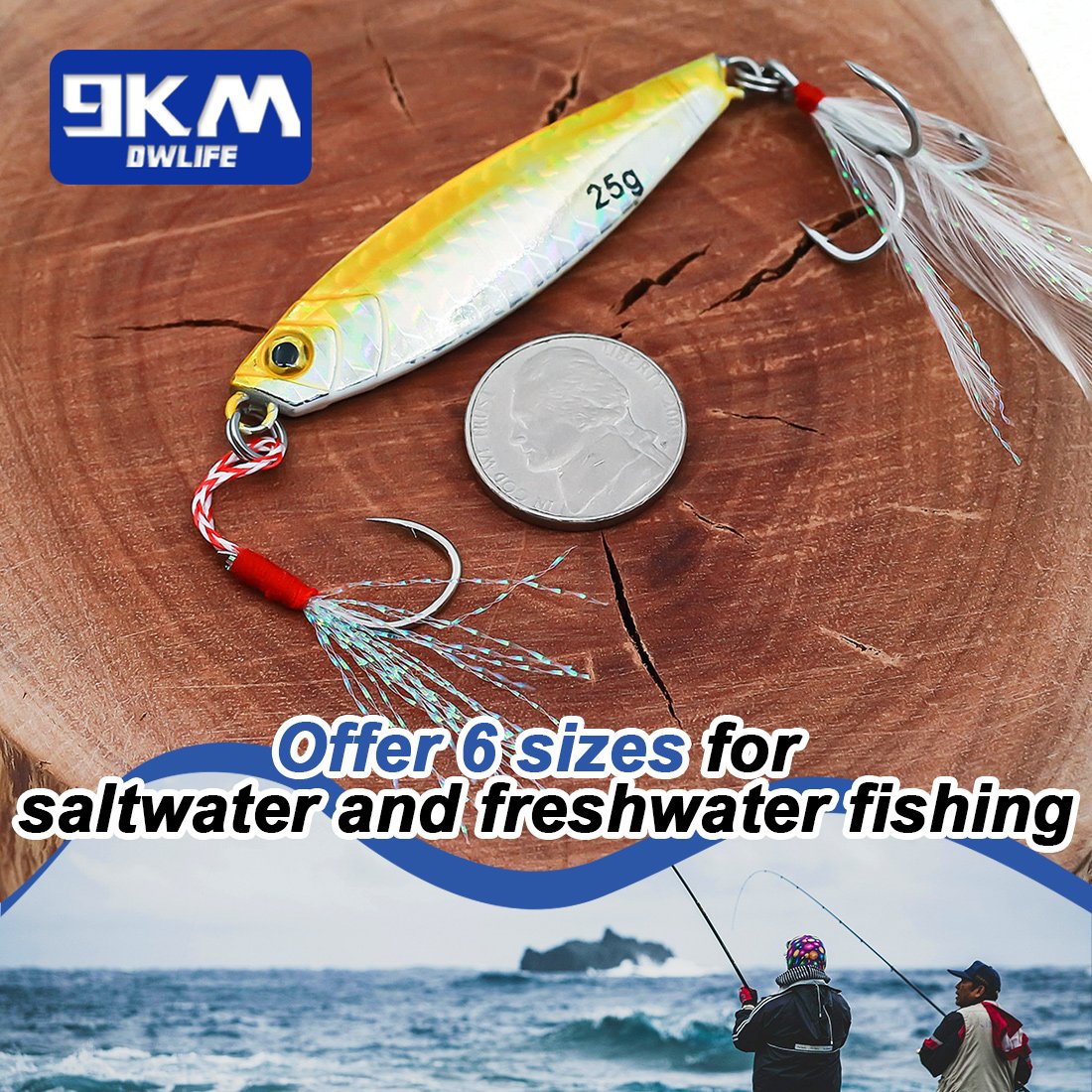 Fishing Jigs Saltwater Fishing Lures Vertical Slow Pitch Metal Jigging Spoon Assist Hooks Treble Hooks Bass Tuna Salmon Grouper