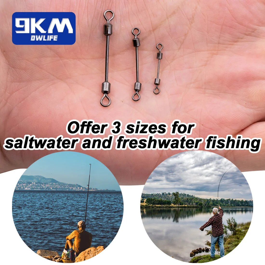 Fishing Sinker Connector Double Head Swivel Quick Fishing Line Lead Sheet Seat Freshwater Bass Carp Fishing Accessories Tackle