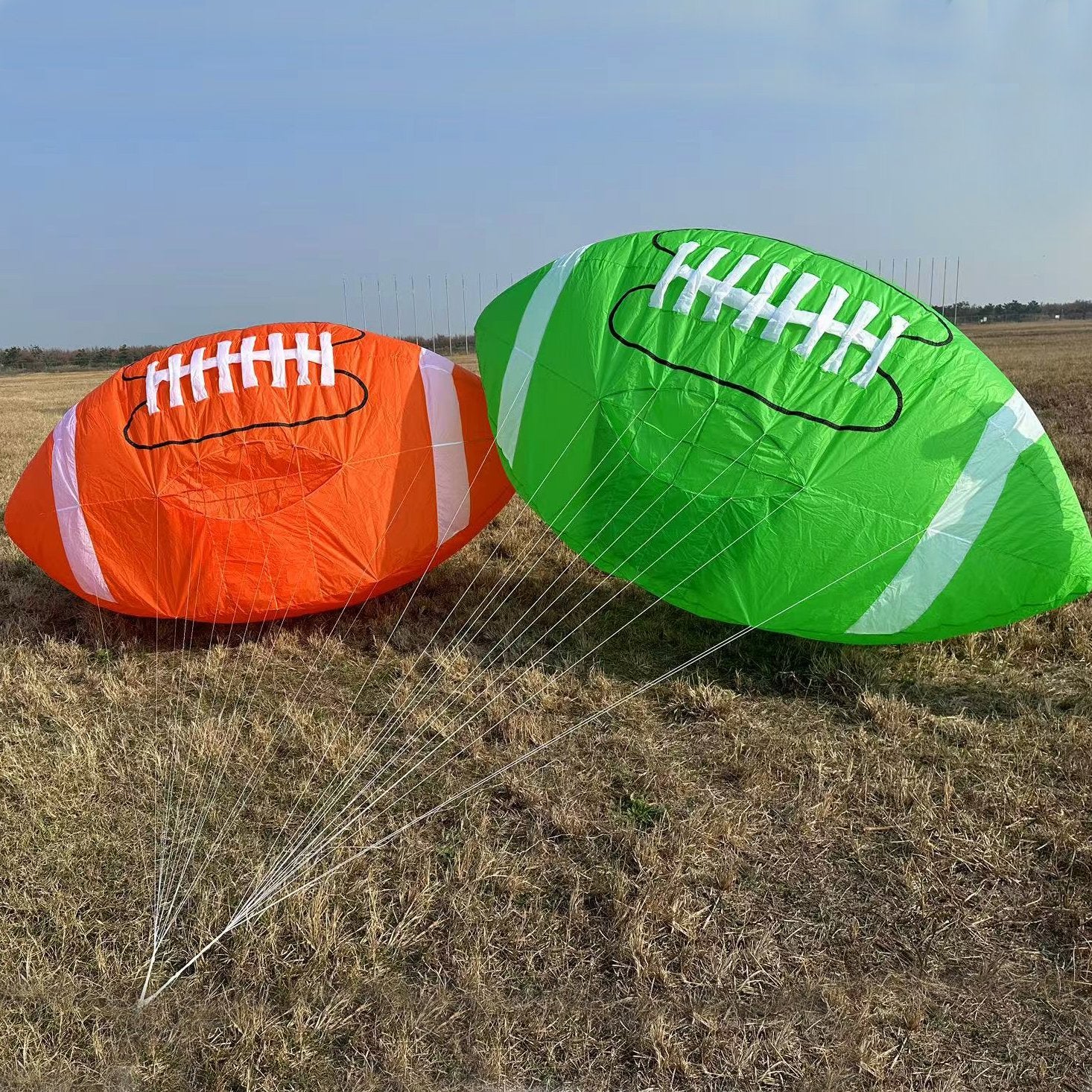 9KM 3.5m Football kite Line Laundry Pendant Soft Inflatable Show Kite for Kite Festival 30D Ripstop Nylon Fabric