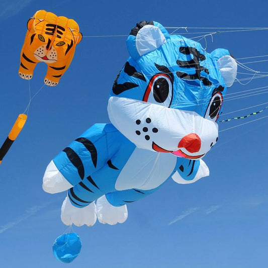 9KM 2.5m Tiger Kite Line Laundry Kite Soft Inflatable 30D Ripstop Nylon with Bag for Kite Festival (Accept wholesale)