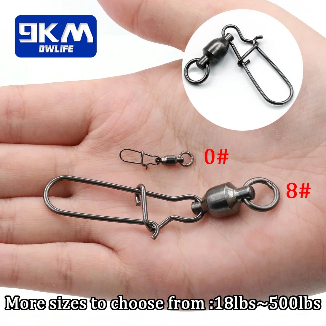 Fishing Snap Swivels Duo Lock Ball Bearing Swivel Snap Stainless Steel Fishing Accessories Fast Snap Clip Fishing Lure Connector