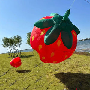 9KM 3.5m Strawberries Kite Line Laundry Kite Soft Inflatable 30D Ripstop Nylon with Bag for Kite Festival (Accept wholesale)