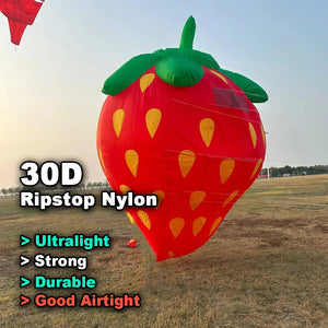 9KM 3.5m Strawberries Kite Line Laundry Kite Soft Inflatable 30D Ripstop Nylon with Bag for Kite Festival (Accept wholesale)