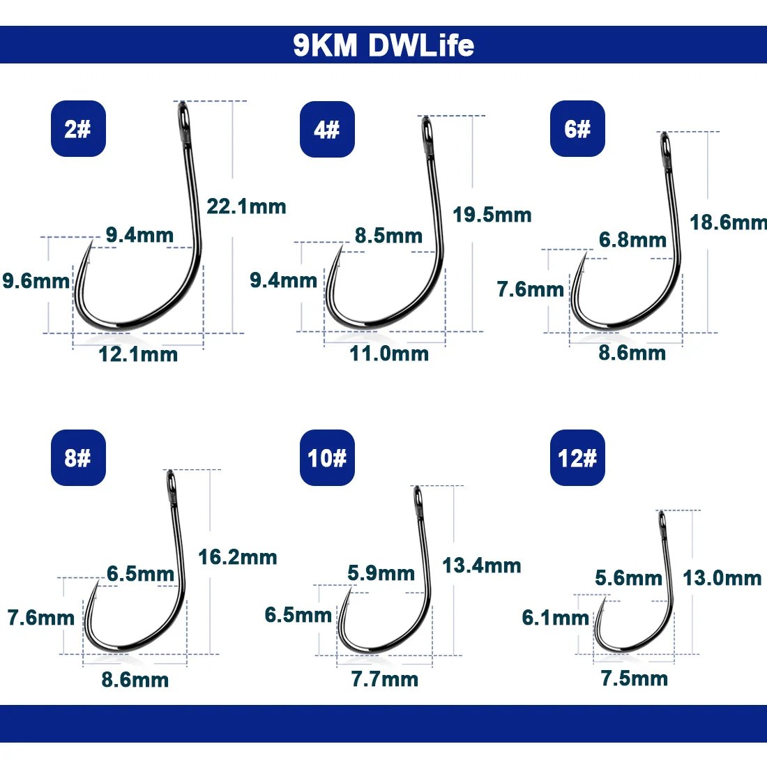 Single Hooks 50~200Pcs Fishing Spoons Blade Baits Hook Walleye Bass Fi –  9km-dwlife