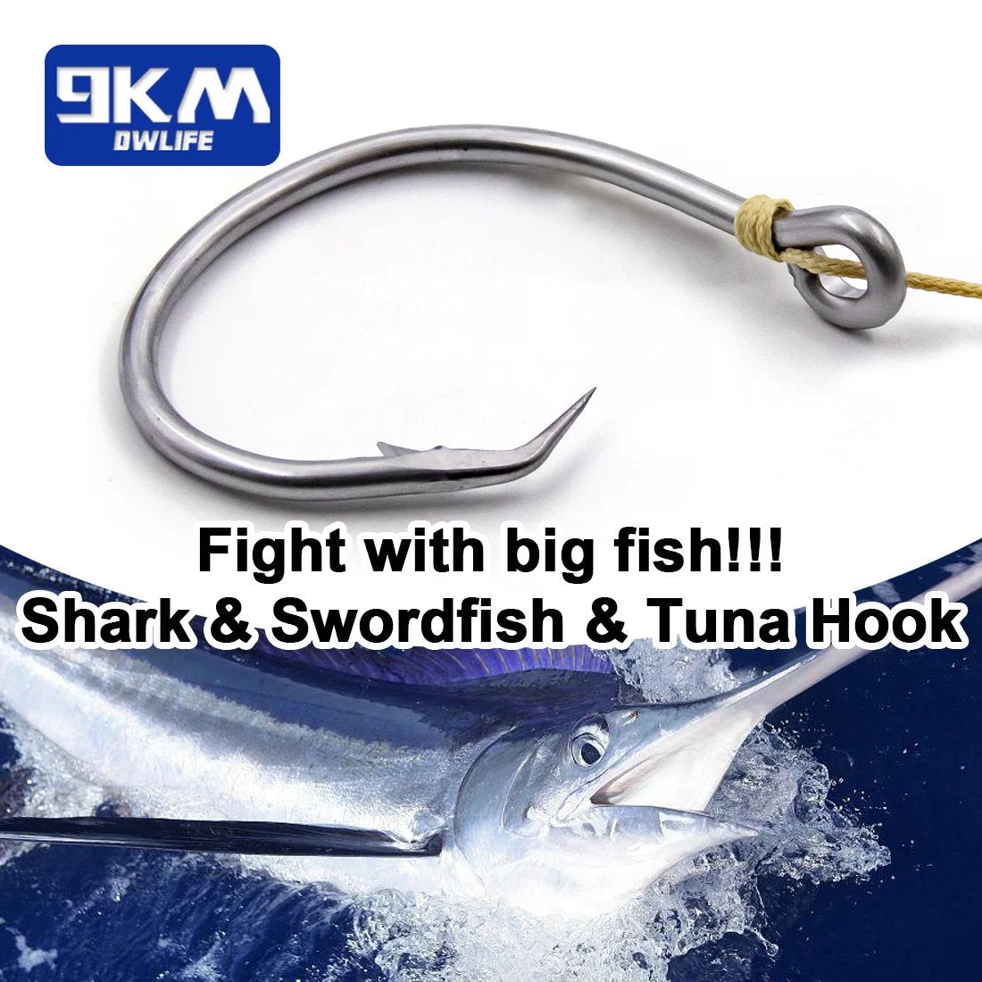 Giant Fishing Hook 18/0~28/0 Big Game Live Bait Hooks Stainless Steel Saltwater Fishing Circle Hooks Shark&Swordfish&Tuna Hook