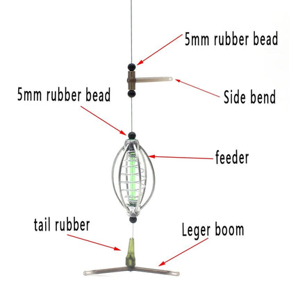 9KM 6Pcs Carp Fishing Accessories Anti Tangle System Break-away Spreader Bar For Method Feeder (Fish 2 Baits at Once)