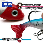 Lade das Bild in den Galerie-Viewer, Soft Fishing Lures Jig Head Swim Lure Paddle Tail Swimbaits Bass Fishing Sinking Bait Freshwater Saltwater for Trout Walleye
